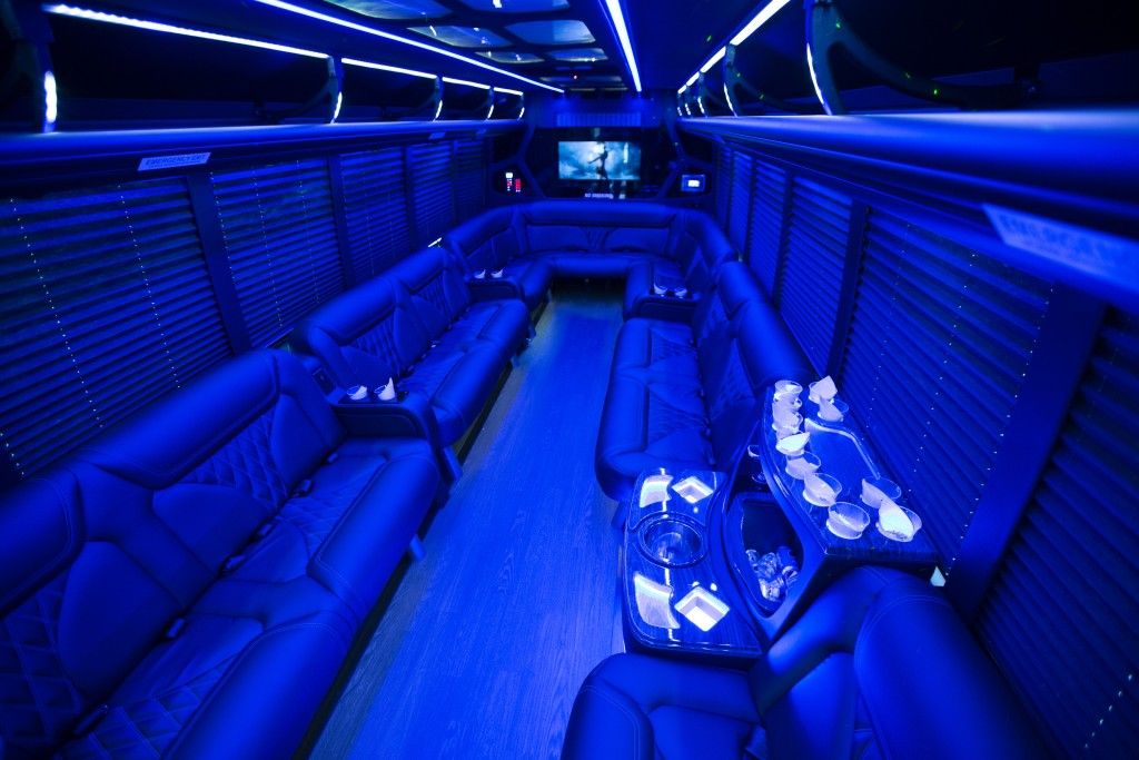 22 passenger Party Bus Interior