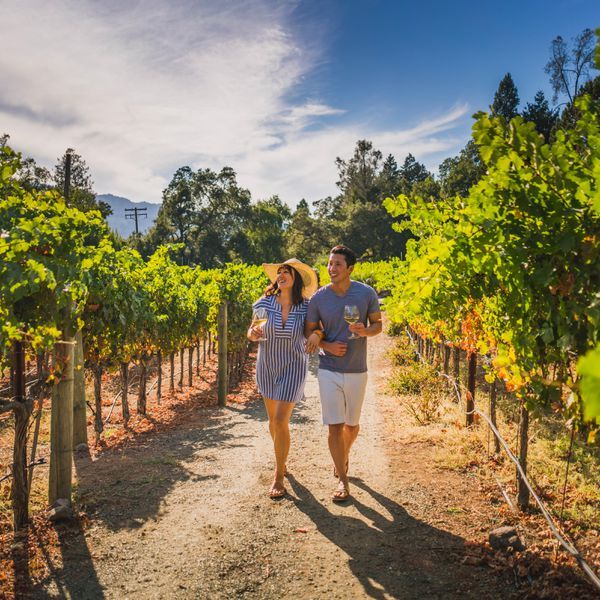 View of the New York City skyline at night.